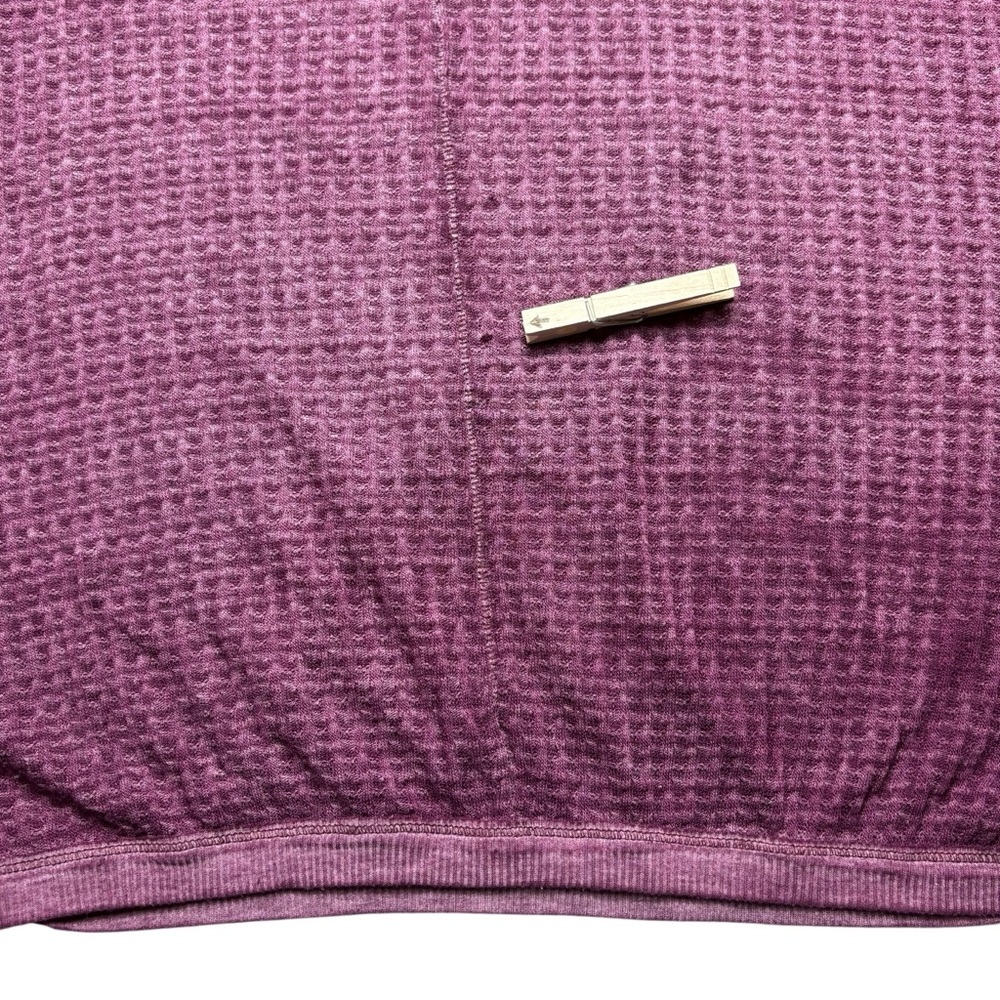 Free People We The Free South Side Thermal Top L Violet Relaxed Lightweight FLAW - Picture 8 of 13
